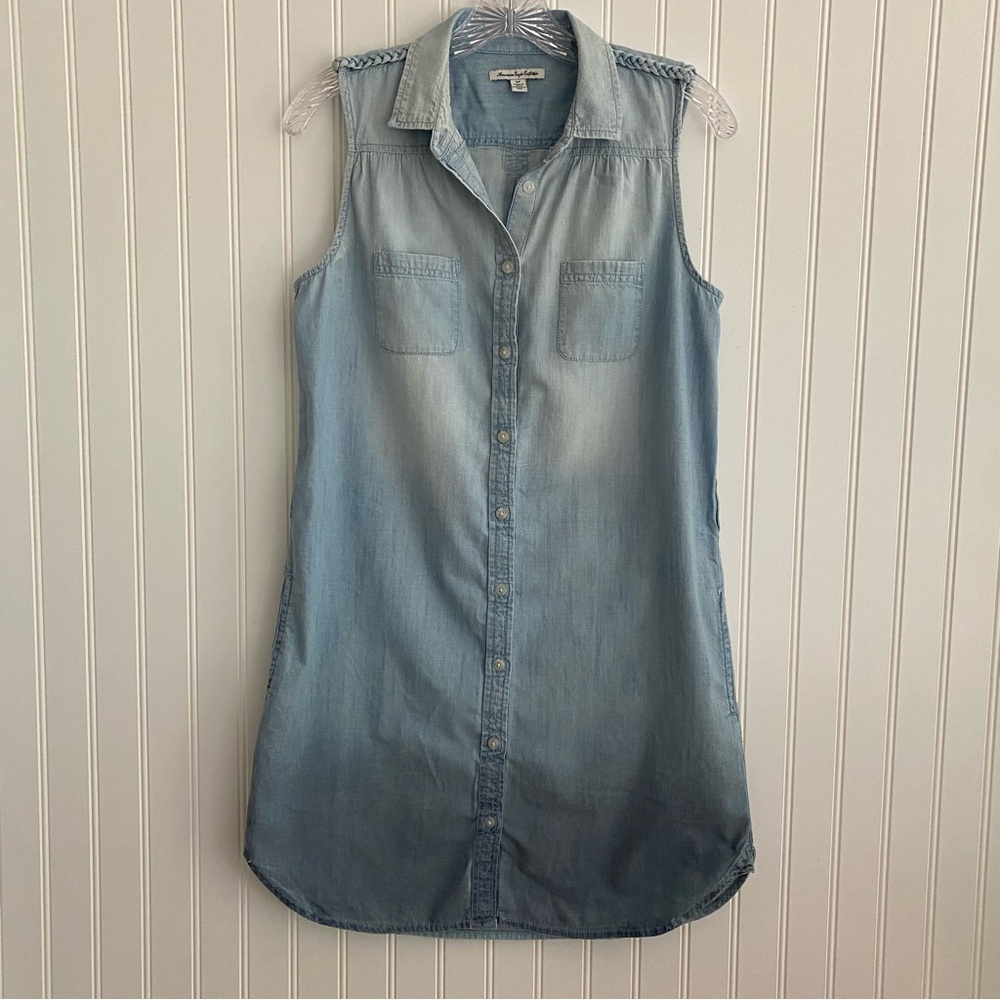 American Eagle Outfitters sleeveless blue dress SIZE SMALL